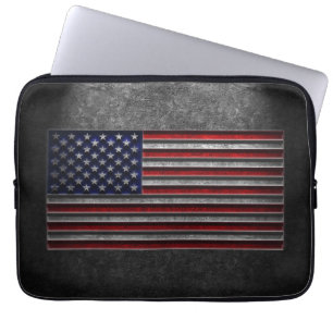Capa Para Notebook Textura da Pedra da Bandeira Americana