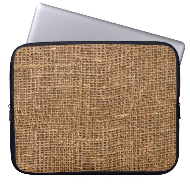 Capa Para Notebook Textura de Canvas de Linen Brown (Frente)