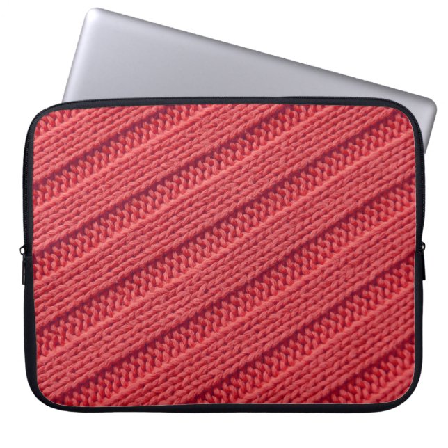 Capa Para Notebook Textura de crochê de strippy. (Frente)