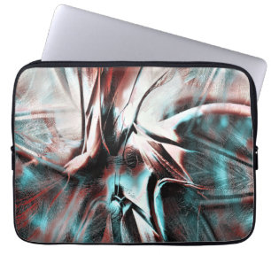 Capa Para Notebook textura de garoa cinzenta vermelha a azul