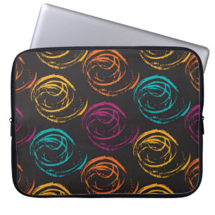 Capa Para Notebook Textura de laranja pintada à mão. Elemento geométr