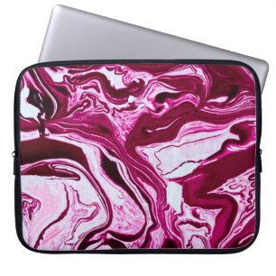 Capa Para Notebook Textura de mármore magenta