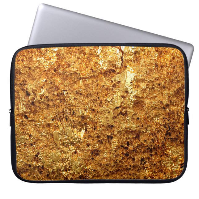 Capa Para Notebook Textura de ouro de luxo. (Frente)