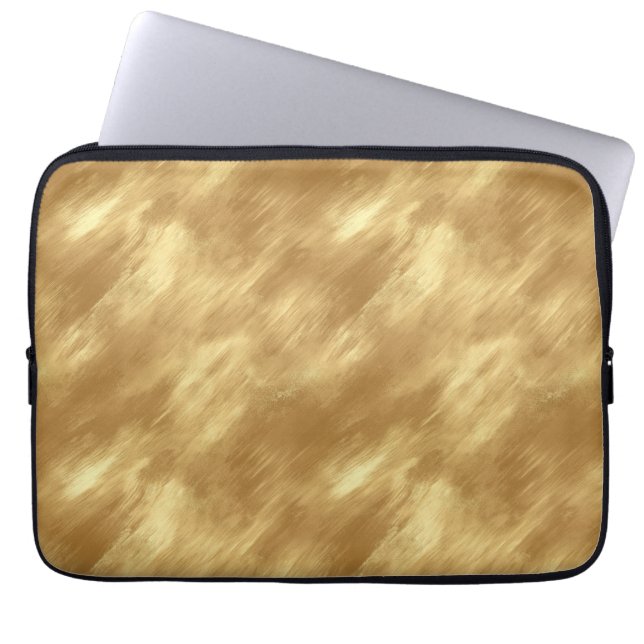 Capa Para Notebook Textura de Ouro Escovado Abstrato (Frente)