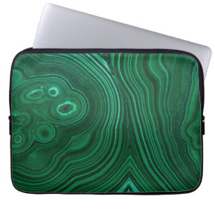 Capa Para Notebook textura de pedra preciosa malaquita verde