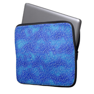 Capa Para Notebook Textura de pequenos entalhes em azul manchado para