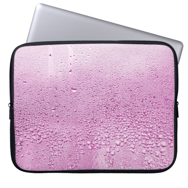 Capa Para Notebook Textura de uma gota de chuva sobre uma transparênc (Frente)