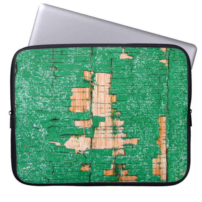 Capa Para Notebook Textura de vedação velha de madeira com tinta shab (Frente)