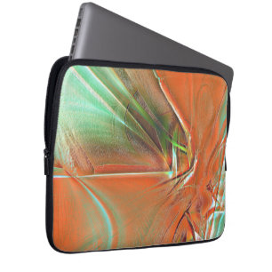 Capa Para Notebook Textura digital laranja muito grosseira, matiz env
