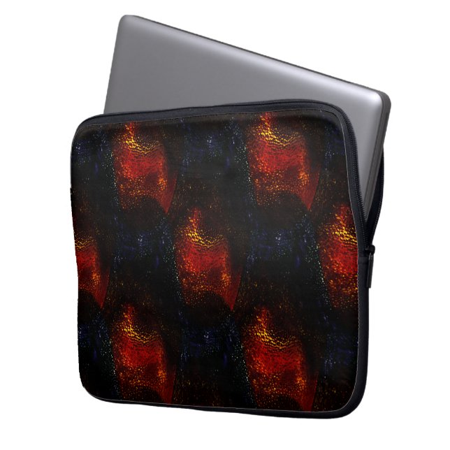 Capa Para Notebook Textura digital vermelha russa com curvas mais esc (Frente Esquerda)