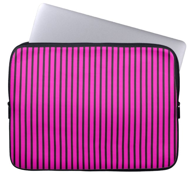 Capa Para Notebook textura listrada rosa (Frente)