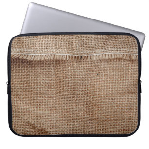 Capa Para Notebook Textura natural em linha, café, saco, resumo