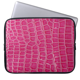 Capa Para Notebook Textura Padrão do Alligador Rosa