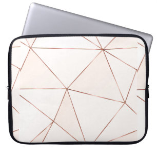 Capa Para Notebook Textura poligonal metálica de cobre com glit de b