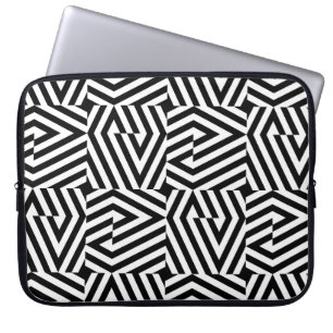 Capa Para Notebook Textura sem costura com bandagem preto oblíquo geo