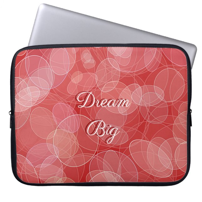 Capa Para Notebook Textura vermelha do inclinação do estilo de Bokeh (Frente)