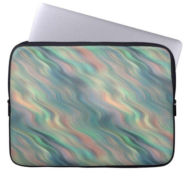 Capa Para Notebook Textura Wavy Iris Azul (Frente)