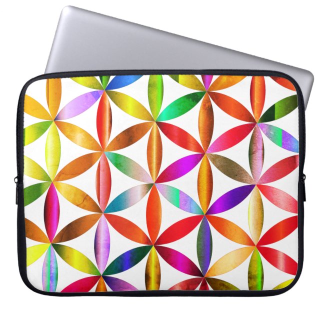 Capa Para Notebook The Amazing Flower of Life on an Electronics Bag (Frente)