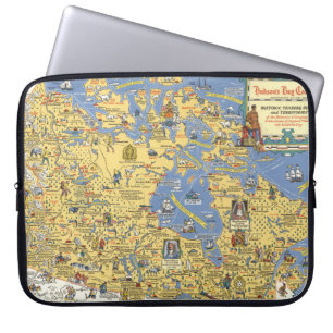 Capa Para Notebook The Bay Company - Mapa do Canadá