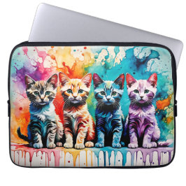Capa Para Notebook The Colorful Quartet: Paws and Paint!
