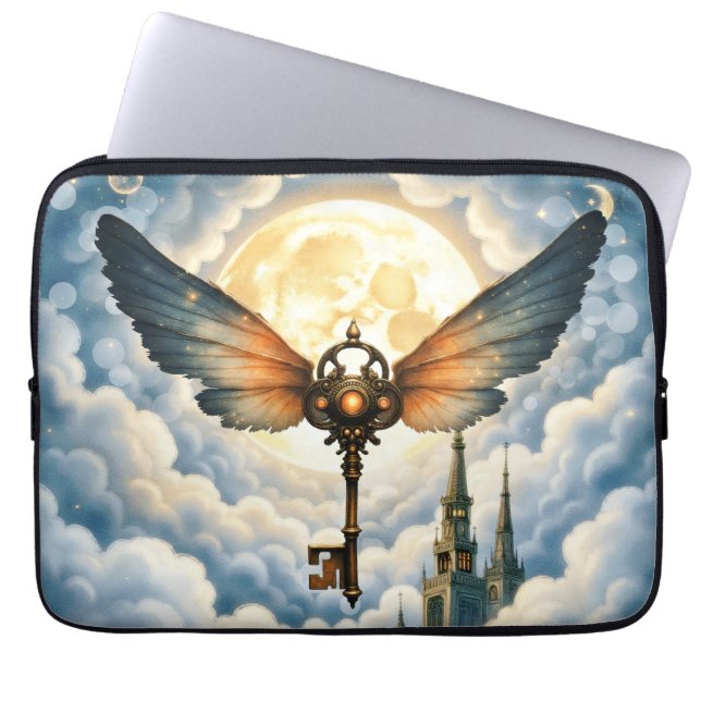 Capa Para Notebook The Key of Eternity – Steampunk Wings  (Frente)