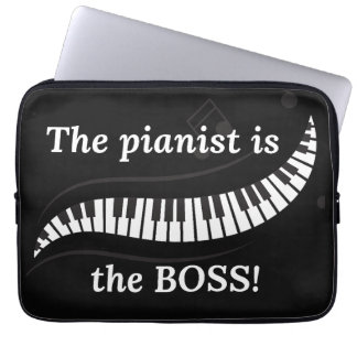 Capa Para Notebook The pianist is the BOSS Laptop Sleeve