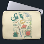 Capa Para Notebook THE SHIRE™ Watercolor Collage Graphic<br><div class="desc">Celebrate the simple comforts and grand adventures of The Shire™ with this charming Lord of the Rings™ collage design. Featuring a delightful collection of illustrated icons — including the One Ring, a Gandalf's hat and pipe, a well-packed travel rucksack, a trusty sword, a cozy hobbit door, and even a nod...</div>