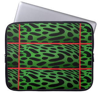 Capa Para Notebook The Striped Green Leopard Computer Electronics Bag