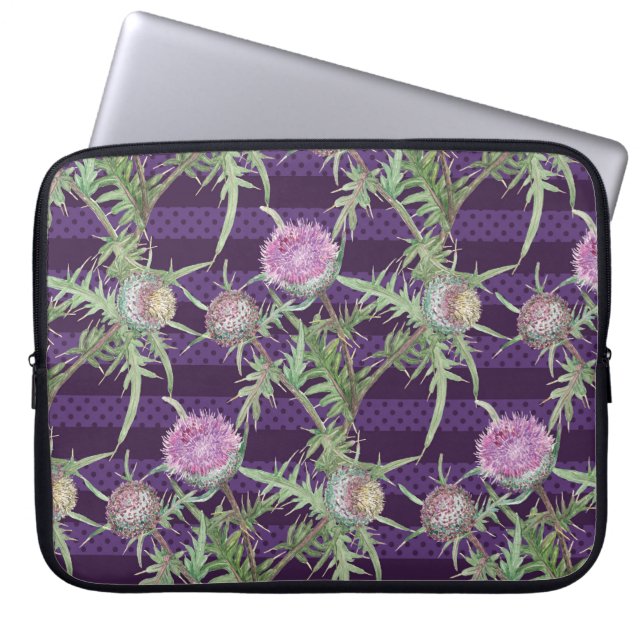 Capa Para Notebook Thistle flowers (Frente)