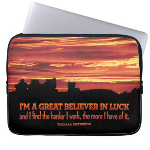 Capa Para Notebook Thomas Jefferson Inspirational Cote "Sorte"