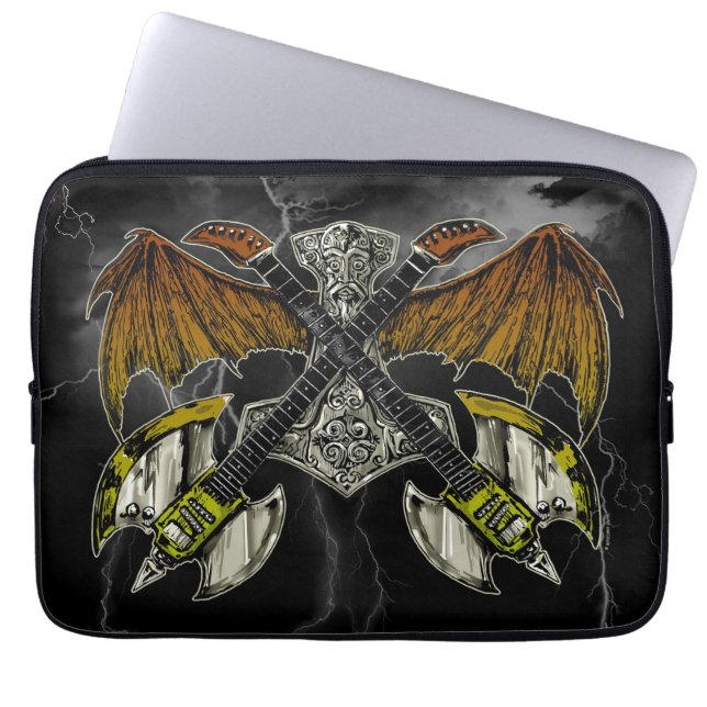 Capa Para Notebook Thor Hammer dos Guitares dos Deuses (Frente)