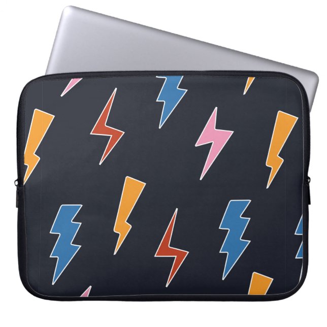 Capa Para Notebook Thunderbols sem soldadura, raios desenhados à mão (Frente)