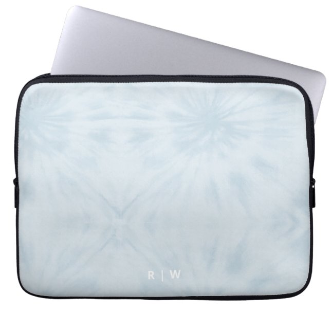 Capa Para Notebook Tie Dye | Monograma de Na moda Moderno de Pastel A (Frente)