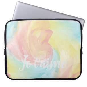Capa Para Notebook Tie-Dye Retro Pastel Painterly Watercolor no Amor
