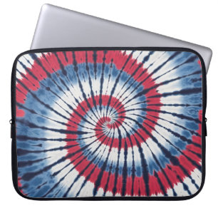 Capa Para Notebook Tie-Dye Spiral Patriótico