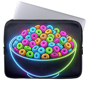 Capa Para Notebook Tigela de Cereal Neon Glow