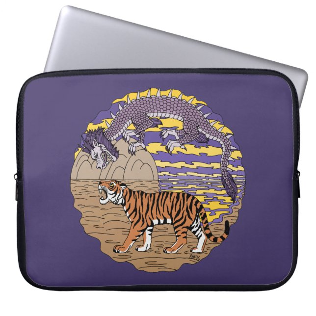 Capa Para Notebook Tiger e Dragon (Frente)