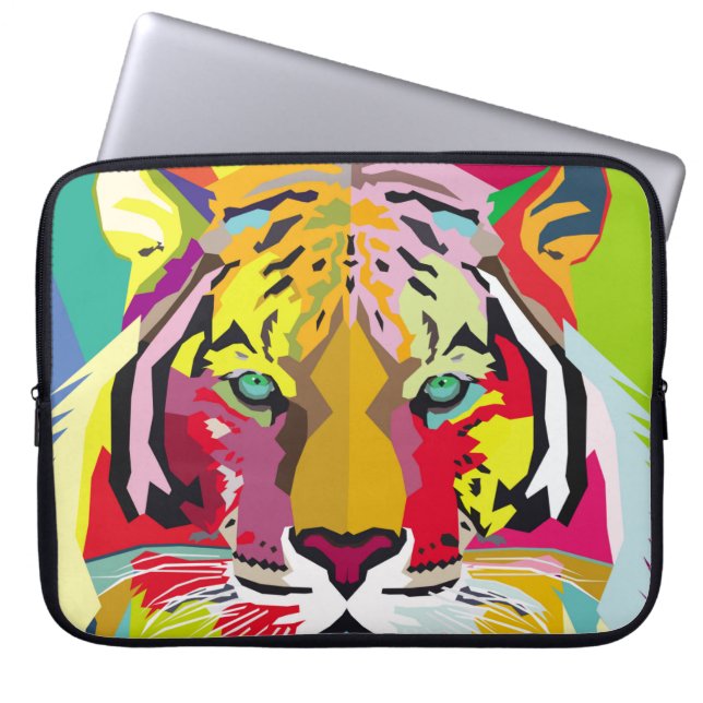Capa Para Notebook Tiger Pop Art Portraitart, pop, tigre, animal, fac (Frente)