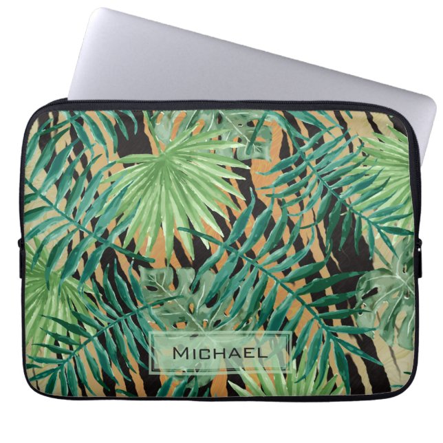 Capa Para Notebook Tiger Stripes Jungle Camouflage Personalised (Frente)