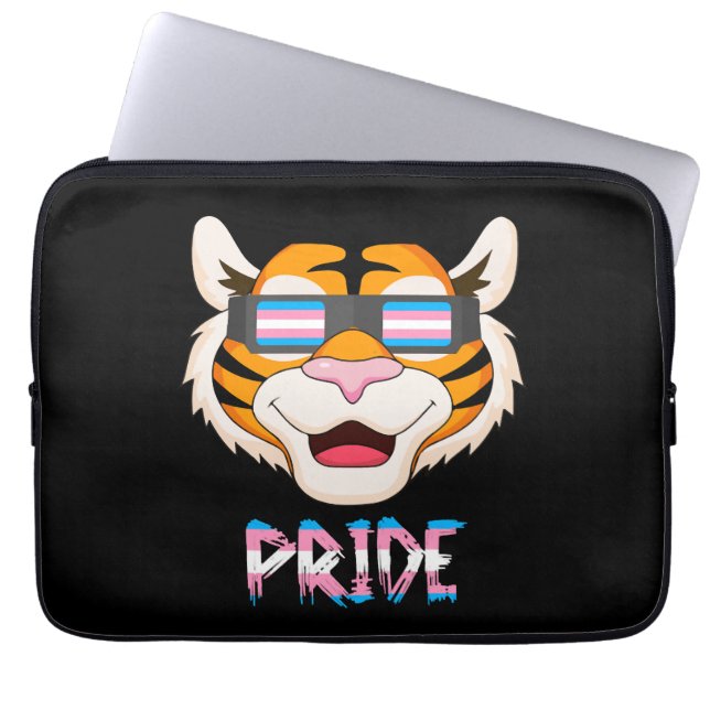 Capa Para Notebook Tiger Transgender Flag Lgbt (Frente)