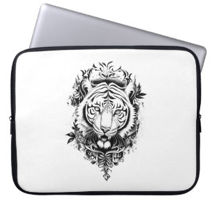 Capa Para Notebook Tiger Wild Animal Nature Illustration Art Tatuagem