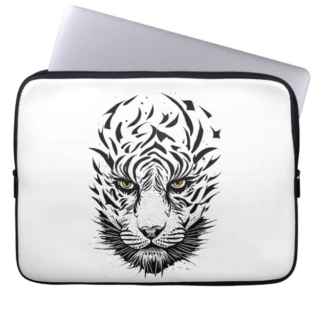 Capa Para Notebook Tiger Wild Animal Nature Illustration Art Tatuagem (Frente)