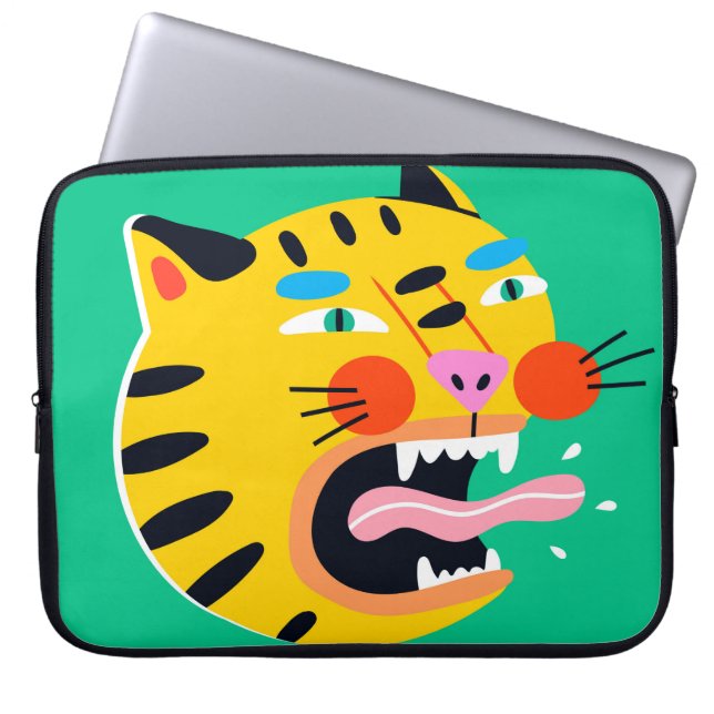 Capa Para Notebook tigre abstrato (Frente)