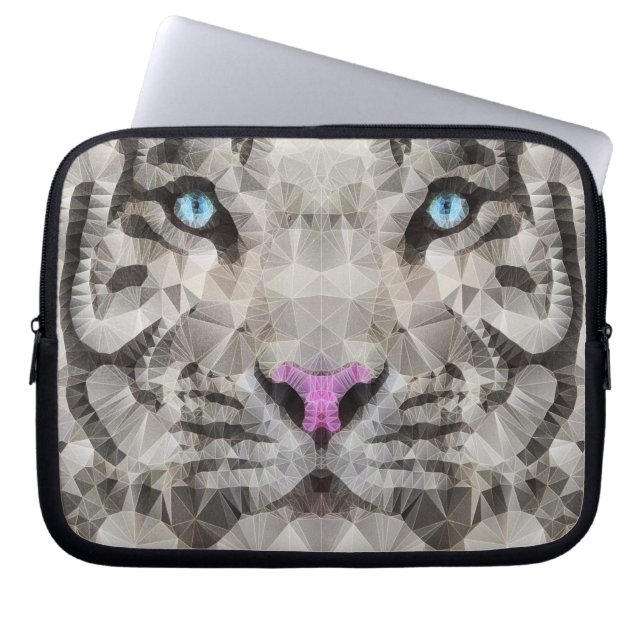 Capa Para Notebook tigre branco (Frente)