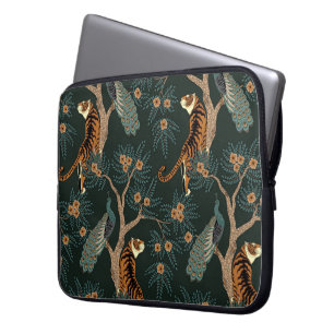 Capa Para Notebook Tigre de safra e pavão