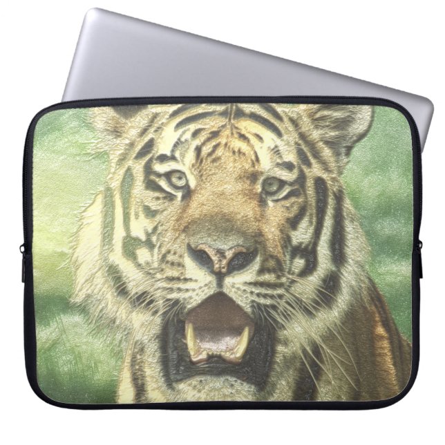 Capa Para Notebook tigre metálico (Frente)