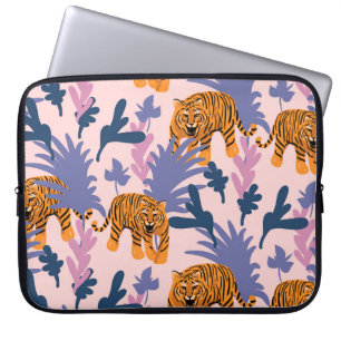 Capa Para Notebook Tigres Tropicais Padrão de Vintagem da Selva