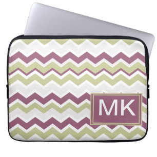 Capa Para Notebook Tijolo Monogrammed de Chevron
