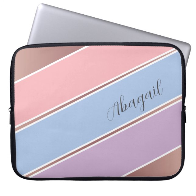 Capa Para Notebook Tinta, Azul e Lavanda Personalizados - Arte com St (Frente)