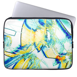 Capa Para Notebook Tinta deslizada no, imagem com manchas azul ciano